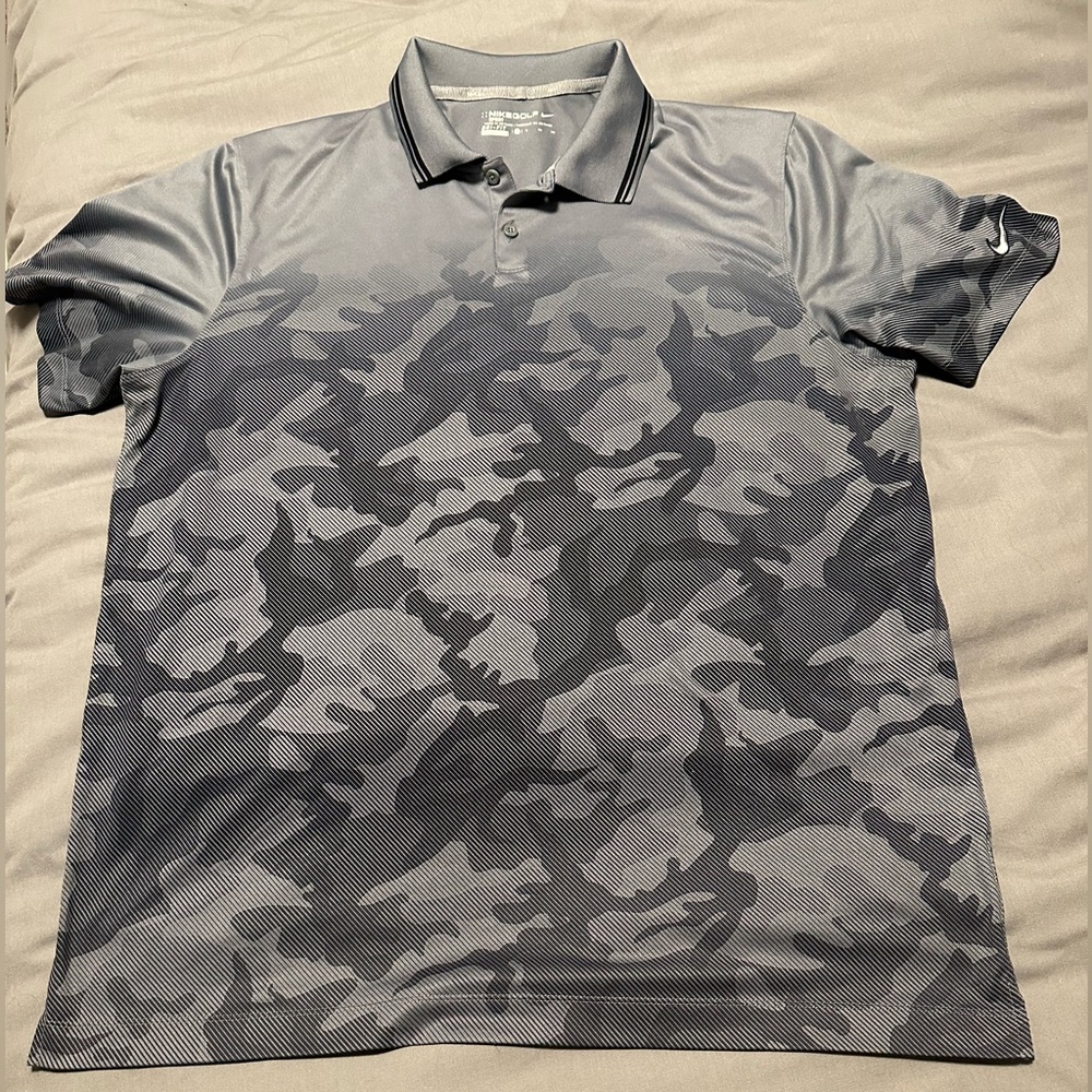 Nike Dri-FIT Golf Shirt Black Camo